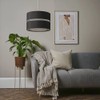 MiniSun Modern Large 2 Tier Black & White Cylinder Ceiling