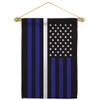 Americana Home & Garden US Thin White Line Garden Flag