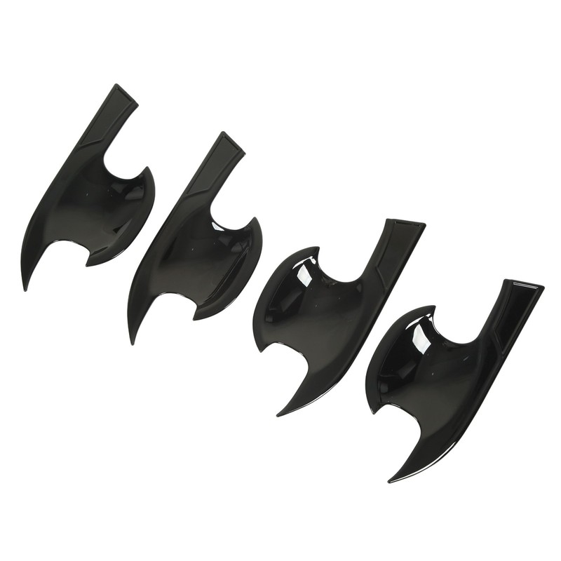 4PCs Car Exterior Door Handle Bowl Protector Glossy Black Cup