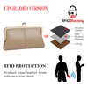 Royal Bagger RFID Kiss Lock Wallet, Solid Color Multi-card Slots