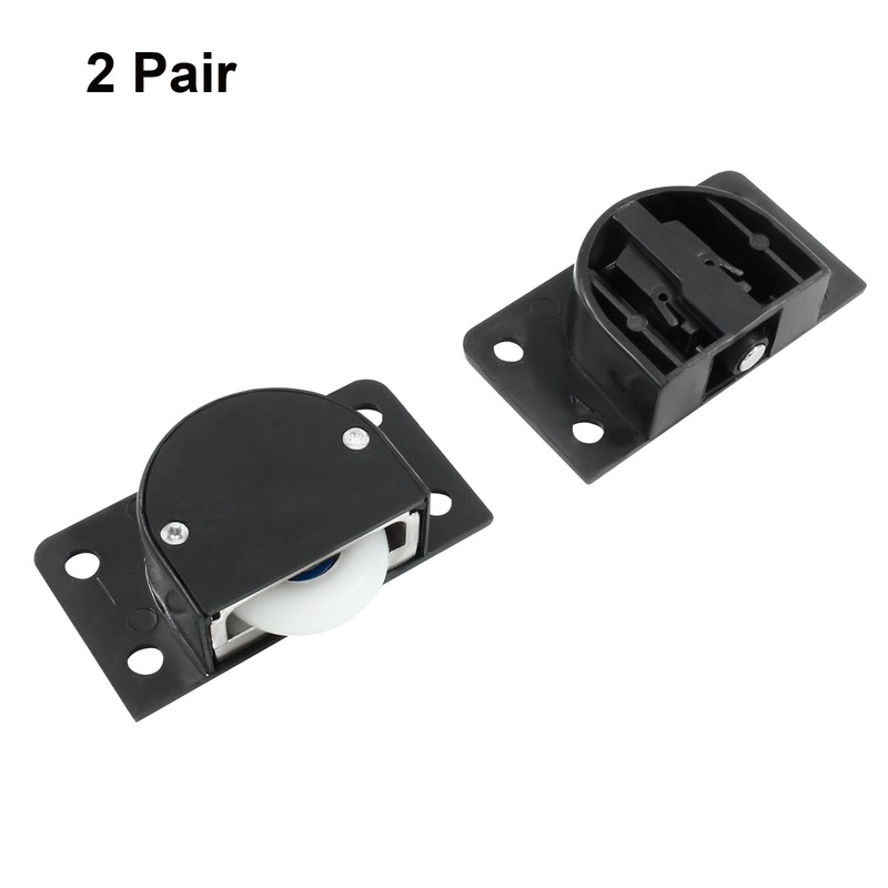 Litoexpe 2 Pair Sliding Cabinet Door Hardware, ABS Single Wheel