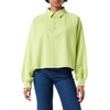 NA-KD Women's Buttoned Collar Sweater Polo Jumper, lime green