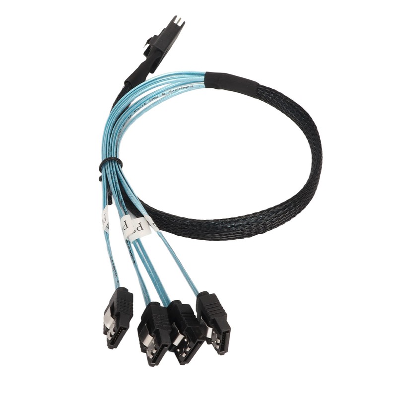 Mini SAS to 4 SATA Cable 7Pin 12Gbps Tinplated Copper