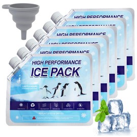 TaimeiMao Pack of 6 Ice Pack Premium Ice Packs, Cool Box, Cooling Backpack, Reusable, High Performance Cooling Elements, Cool Pack, for Travel and Camping, to Keep Food, Drinks Cold