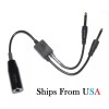 Cockpitcom HELICOPTER To GA Headset Adapter/ U-174 Plug To Dual Plug GA Headset Adapter