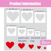 8 Pack Large Heart Stencils for Crafts, Reusable PET Plastic