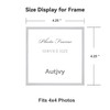 Autjvy 4x4 Picture Frame Silver Brushed Modern Simple Thin Aluminum