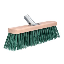 ToolSpace Street Broom 30 cm – 1 Piece – Wooden Sweeping Broom for the Patio, Garage, Paving, Paths, PET Bristles Industrial Broom with Handle Hole Scrubber without Handle Hall Broom Garden Broom