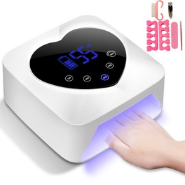 Lámparas de curado de esmalte de uñas LED UV recargables, inalámbricas, 72 W, para gel de uñas con base desmontable, 5 temporizadores, lámpara de uñas de gel con 30 abalorio LED, herramientas de arte de uñas
