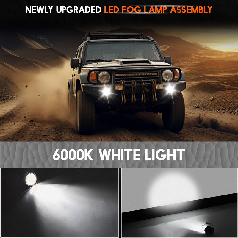 qobsos Fog Light Bulb 3.5 Inch Pair For Ford Explorer