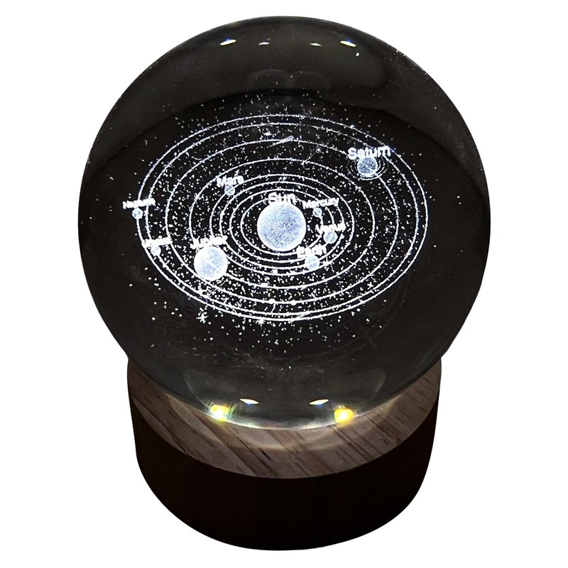 Thorness 3D Crystal Ball Night Light USB Lamp with Ludosphere
