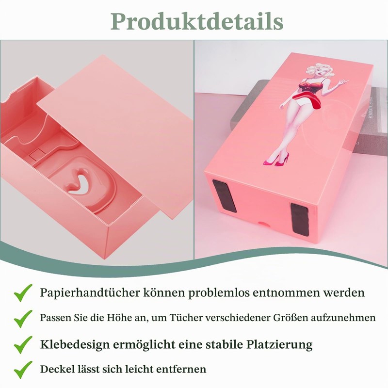 1 Piece Tissue Box with Flying Skirt Design, Creative Tissue