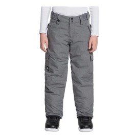 Quiksilver Porter Snowboard Pants Kids Sz S (10) Heather Grey