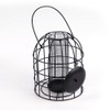 Iron Cage Bird Feeder Metal Bird Food Dispenser Hanging Feeding