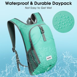 [G4Free] 10L Hiking Backpack Lightweight Small Hiking Daypack Small Outdoor Travel Folding Shoulder Bag Black, blue