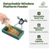 Kingsyard Window Bird Feeder, Strong Suction Cups, Durable Plastic-Wood Composite