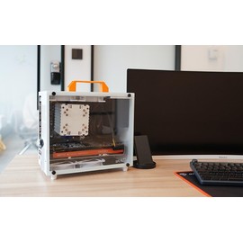 SharGwa PC K77s Matx Case Small Compact Mini Tower Gaming PC Case Supports 28cm GPU 120 Water Cooling and ATX/SFX Power Supply (with Transparent Tempered Glass Side Panel)