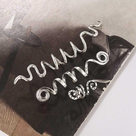 Danshinbow 3Pcs Vintage Spiral Loc Snake Hair Braid Metal Hair Clips Hair Cuffs Serpent Celtic Irish hair Accessories Jewelry Music Festival (Silver)