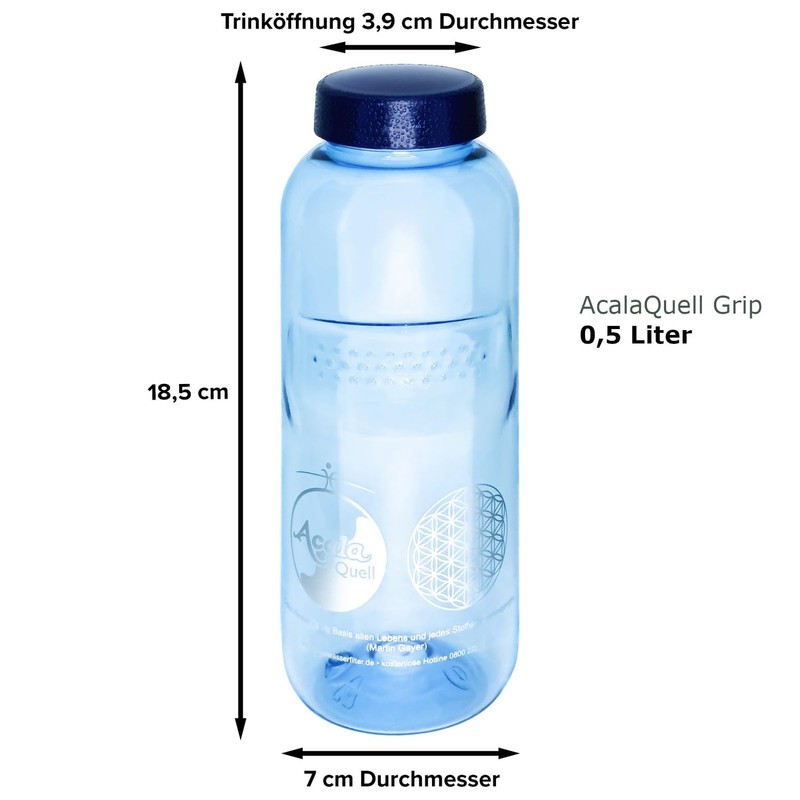 Acala Drinking Bottles, Large Bottle Set Grip, 0.5 Litres, BPA-Free,