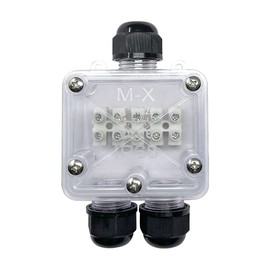 4VWIN IP68 Waterproof Junction Box 3-Way Outdoor Cable Connector for Max. Diameter 10 mm Cable