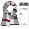 Mens Winter Scarf Fashionable Business Plaid Scarf Warm and Soft
