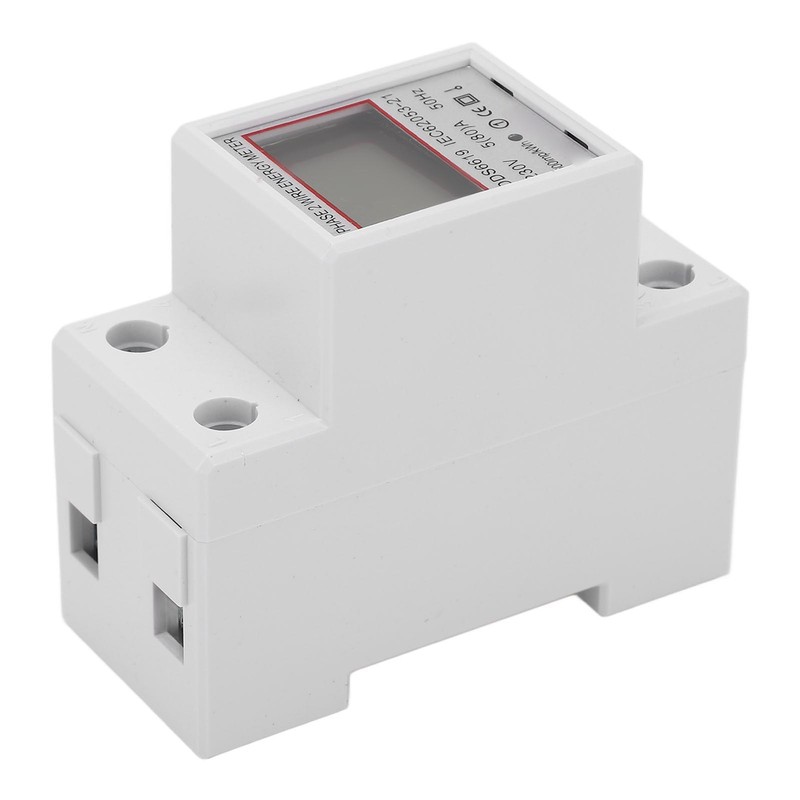 LCD Digital Electricity Meter Single Phase 2 Pin DIN Rail