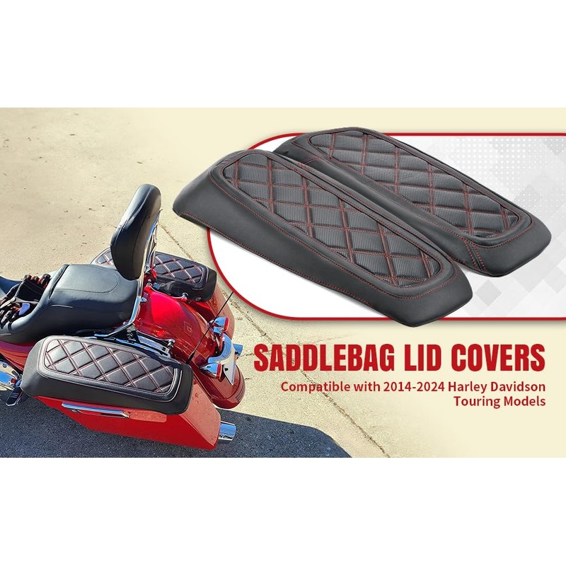 Kiawnia Saddlebag Covers Protective Hard Saddlebag Lid Bra Compatible with