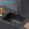 28 x 20 Inch Black Drop In Kitchen Bar Sink,