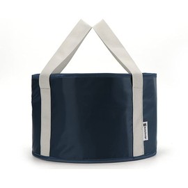 Folding Bucket Collapsible Outdoor Bucket Portable Travel Basin 15L Heat Preservation Waterproof Tub for Foot Soaking Bath, Fishing, Hiking Camping, Washing Dish (Navy)