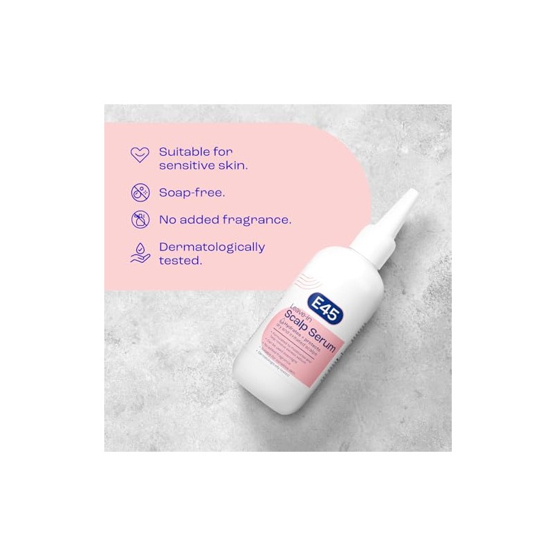 E45 Hydrating Scalp Serum, Protects Against Dryness, Itch & Irritation,
