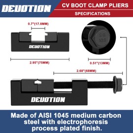 DEUOTION CV Boot Clamp Pliers, CV Axle Boot Clamp Tool for Drive Shaft CV Axle Boot Clamping Tool Single Ear Hose Clamp Tool Compatible with Toyota Lexus OEM 09521-24010