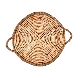 Mud Pie Round Woven Tray, 22" Dia