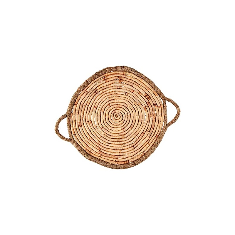 Mud Pie Round Woven Tray, 22" Dia