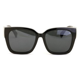V.W.E. Womens Polarized Fit Over Glasses Sunglasses - Large Oversized Fashion Fitover - Black