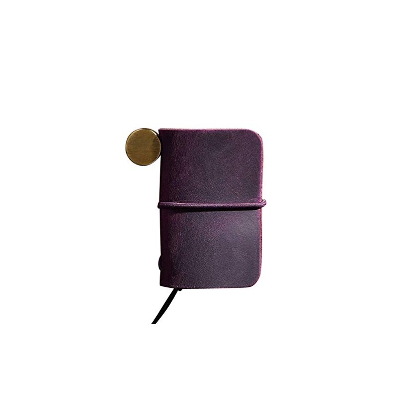 Yardwe Miniature Notebook Mini Leather Journal Notebook Blank Travelers Notebook