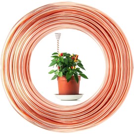 YGHSZ 65 Feet Electroculture Gardening Antenna Pure Copper Wire Gardening Coil Bare Wire 16 Gauge 99.9% Soft Copper Wire Stakes for Gardening Growing Plants Vegetables