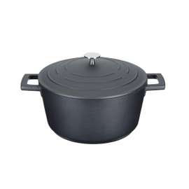 masterclass Cast Aluminium Induction-Safe Non-Stick Casserole Dish, 4 L (7 pts) -Black