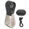 20X Folding Magnifying Glass Portable Rechargeable Pocket Magnifier with LED