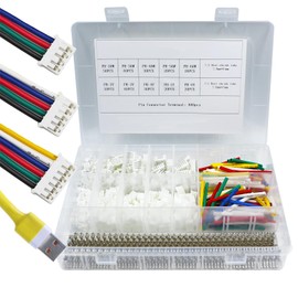 jst Ph Connector kit 2, 3, 4, 5, 6 pin connectors Bent Male/Female housings and 26AWG pre-Crimped Electronics for Circuit Board connectors (Terminal Set 1120 pcs)