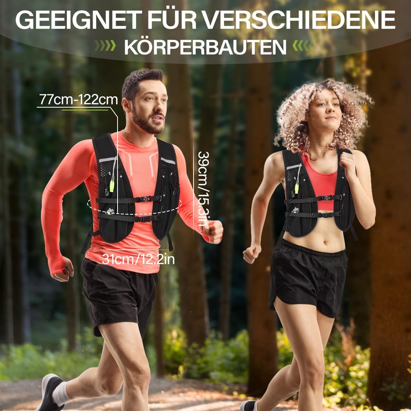 Charmofun Running Vest Women Men Running Backpack with 2L Hydration