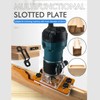 Woodworking Router Base with Transparent Cover Milling Cutter Slotting Bracket