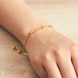 Philip Jones Gold Plated Auntie Bracelet Created with Zircondia® Crystals