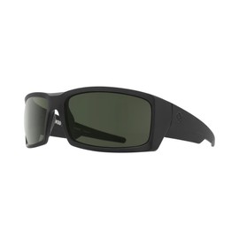 SPY General Matte Black ANSI Rx/Happy Gray Green Rectangular Sunglasses For Men + BUNDLE with Designer iWear Eyewear Kit