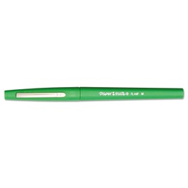 Paper Mate 8440152 Point Guard Flair Needle Tip Stick Pen, Green Ink, 0.7mm, Dozen