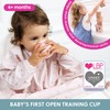 BIBaDO - Sippit Silicone Baby Cup, Blush (2-Pack) - Open
