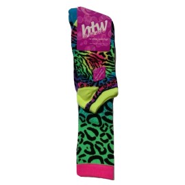 BTW  NWT~ Women Knee High / No Show Combo ~ Wild Animal Print Socks ~ 2pr ~ Sz 9-11