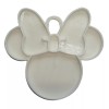 MINNIE MOUSE THEMED FACE EARS SHAPE WHITE CHRISTMAS ORNAMENT MADE