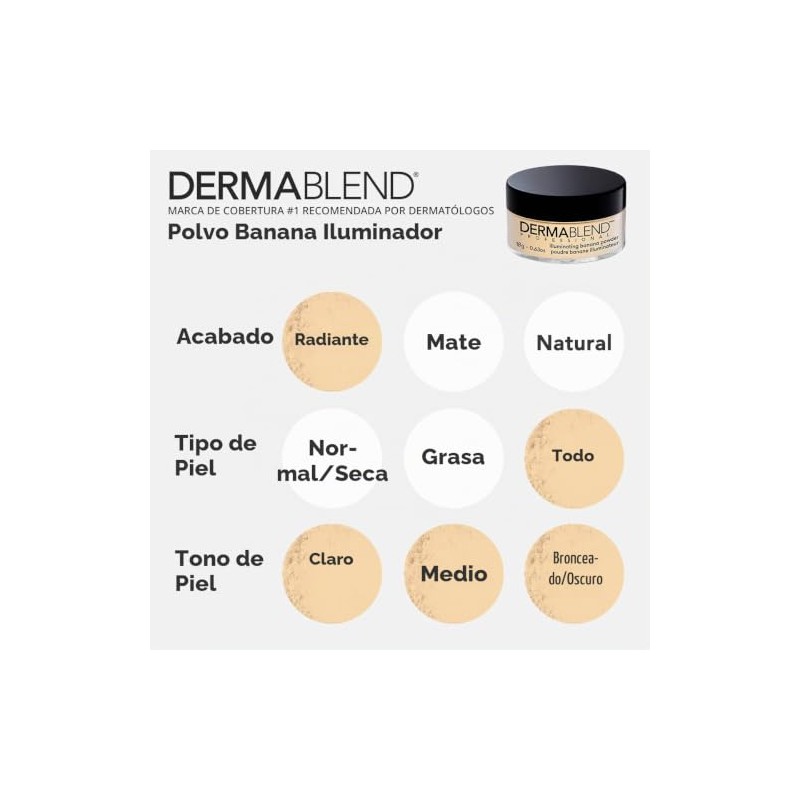 Dermablend Polvo de ajuste suelto, 2. Banana Powder, Illuminating Banana