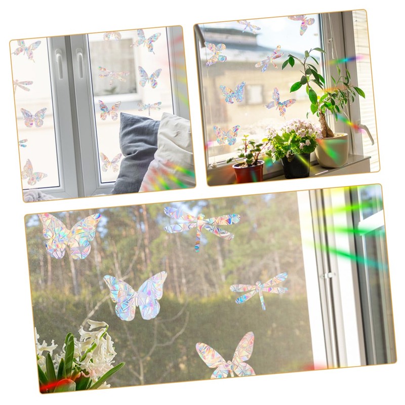 ABOOFAN 2 Sets Window Clings for Bird Strike DIY Butterfly
