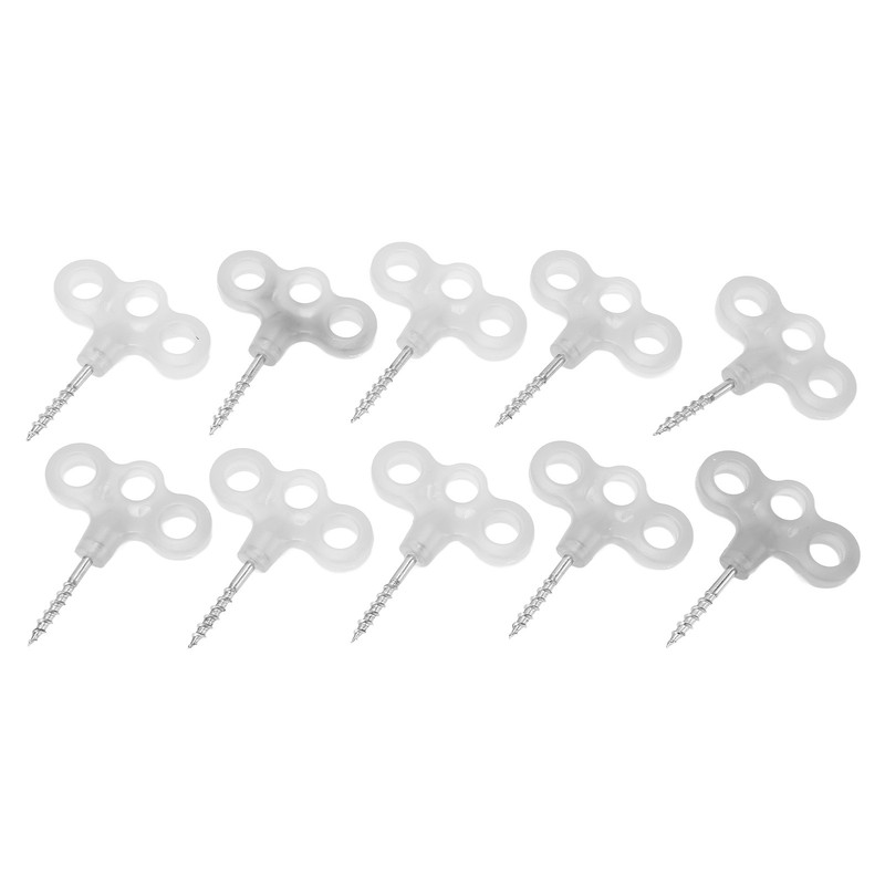 10pcs Luminous Camping Tent Pegs Set ABS 3 Hole Screw